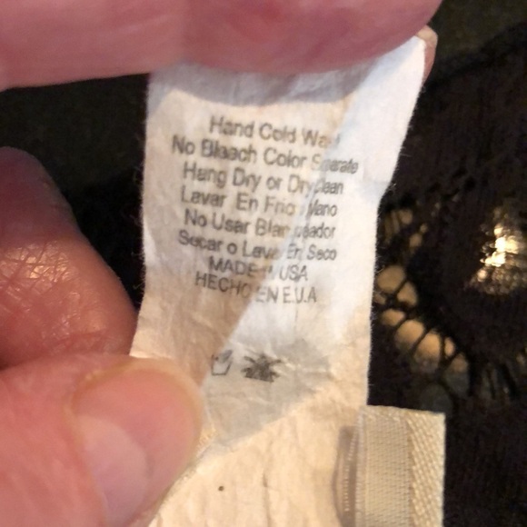 Celine Black Lace Overlay Sleeveless Cropped Top Size Small - Picture 7 of 7